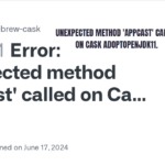 unexpected method 'appcast' called on cask adoptopenjdk11.