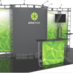 apex curved pop up booth